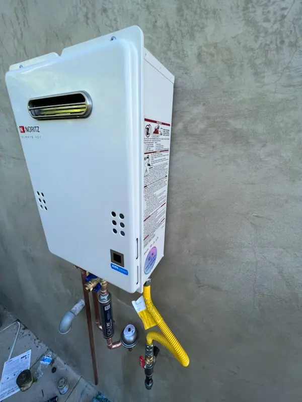 Tankless water heater installation for Corbett Hill Farms homes